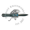 Heretic Knives Manticore-S Recurve Edge DLC Black Blue Camo Carbon Blue Handle |  H025-6A-BLU/CF