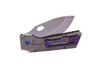 Medford TFF-1 S45VN Tumbled Blade, Tumbled Handles, Violet HW, Brsh/Vio Clip