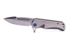 Medford Proxima S45VN Tumbled Blade, BB w/ Faced Silver Handles, Blue HW/Clip