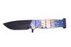 Medford USMC FF S45VN PVD Blade, Blue Tattered 1776 Flag Handles, STD HW/Clip, PVD Pommel