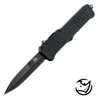 HK Incursion OTF Automatic: 3.9" Bayonet Blade - Black PVD Finish, Matte Black Aluminum Frame - Tritium Infused Trigger