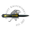 Heretic Knives Manticore S Double Edge DLC Full Serrated Ultem Inlay - H024-6C-ULTEM