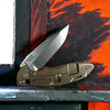 HINDERER XM-18 3.5″ Harpoon Spanto-S45VN-Stonewash Bronze-Orange G10