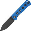 QSP CANARY FOLDER 14C28N BLADE BLACK STONEWASH BLUE G10 HANDLE