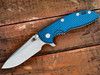 HINDERER XM-18 3.5″ Spearpoint-S45VN-Working Finish-Blue/Black G10