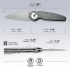 CIVIVI Starflare Thumb Stud & Button Lock Knife Aluminum Handle (3.3" Nitro-V Blade) C23052-2