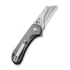 CIVIVI Elementum Utility Thumb Stud & Button Lock Knife Aluminum Handle (2.26" S/S Blade Holder & 6Cr Blade) C23039B-4, With 3Pcs Extra Blades