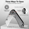 CIVIVI Elementum Utility Thumb Stud & Button Lock Knife Aluminum Handle (2.26" S/S Blade Holder & 6Cr Blade) C23039B-4, With 3Pcs Extra Blades