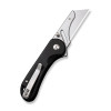 CIVIVI Elementum Utility Thumb Stud & Button Lock Knife Aluminum Handle (2.26" S/S Blade Holder & 6Cr Blade) C23039B-1, With 3Pcs Extra Blades