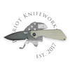 STRIDER SMF HYBRID GG FOLDING KNIFE 4” CPM-20CV PVD DROP POINT BLADE, OD GREEN GUNNER GRIP HANDLES