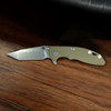 HINDERER XM-18 3.0 S45VN HARPOON TANTO TRI-WAY WORKING FINISH STONEWASH BLADE OD GREEN G10