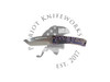MEDFORD MARAUDER H S45VN SATIN TANTO BLADE, BRONZE W/BRSH/VIO PEAKS & VALLEYS HANDLE, FLM HW, BRSH/FLM CLIP, NP3 BREAKER