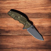 HINDERER KNIVES JURASSIC MAGNACUT SLICER HOLLOW GRIND TRI-WAY BATTLE GREEN ORANGE G10
