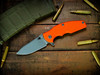 HINDERER KNIVES JURASSIC MAGNACUT SLICER HOLLOW GRIND TRI-WAY BATTLE GREEN ORANGE G10