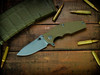 HINDERER KNIVES JURASSIC MAGNACUT SLICER HOLLOW GRIND TRI-WAY BATTLE GREEN OD GREEN G10