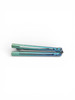 MEDFORD VICEROY S45VN TUMBLED DP BLADE, BRSH-GREEN/BLUE FADE HANDLES, BLUE W/SILVER HW