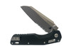 MICROTECH 210M-11FL MSI MINI RAM-LOCK STONEWASH PARTIAL SERRATED FLUTED ALUMINUM BLACK