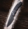 PRO-TECH T4103 MM TACTICAL RESPONSE 4 SOLID BLACK ALUMINUM HANDLE, STEEL SAFETY, GLASS BREAKER, DLC BLACK MAGNAMAX BLADE, BLASTED HARDWARE, BLACK WIDE DEEP CARRY CLIP