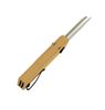 REATE EXO PERFORMANCE GRAVITY KNIFE TAN STRIPE PATTERN DOUBLE BLADE NITRO-V STONEWASHED & SATIN SERRATED