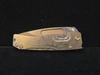 MEDFORD SLIM MIDI S35VN VULCAN DROP POINT BLADE, BRONZE W/VIO FLORAL LASER HANDLES, BRONZE HARDWAREM BRONZE CLIP