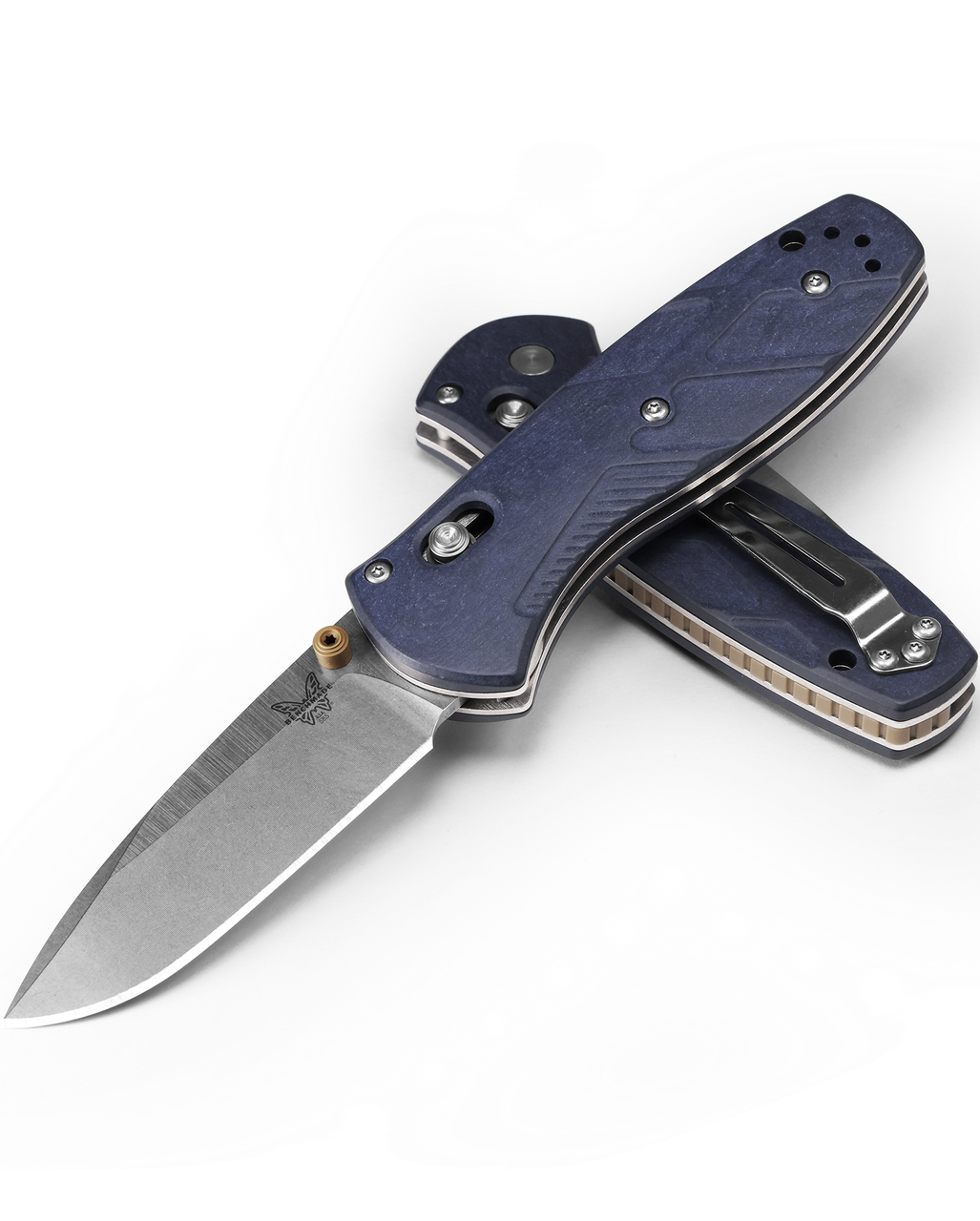 Benchmade Blue Inflatable BENCHMADE 585-03 MINI BARRAGE - BLUE CANYON RICHLITE