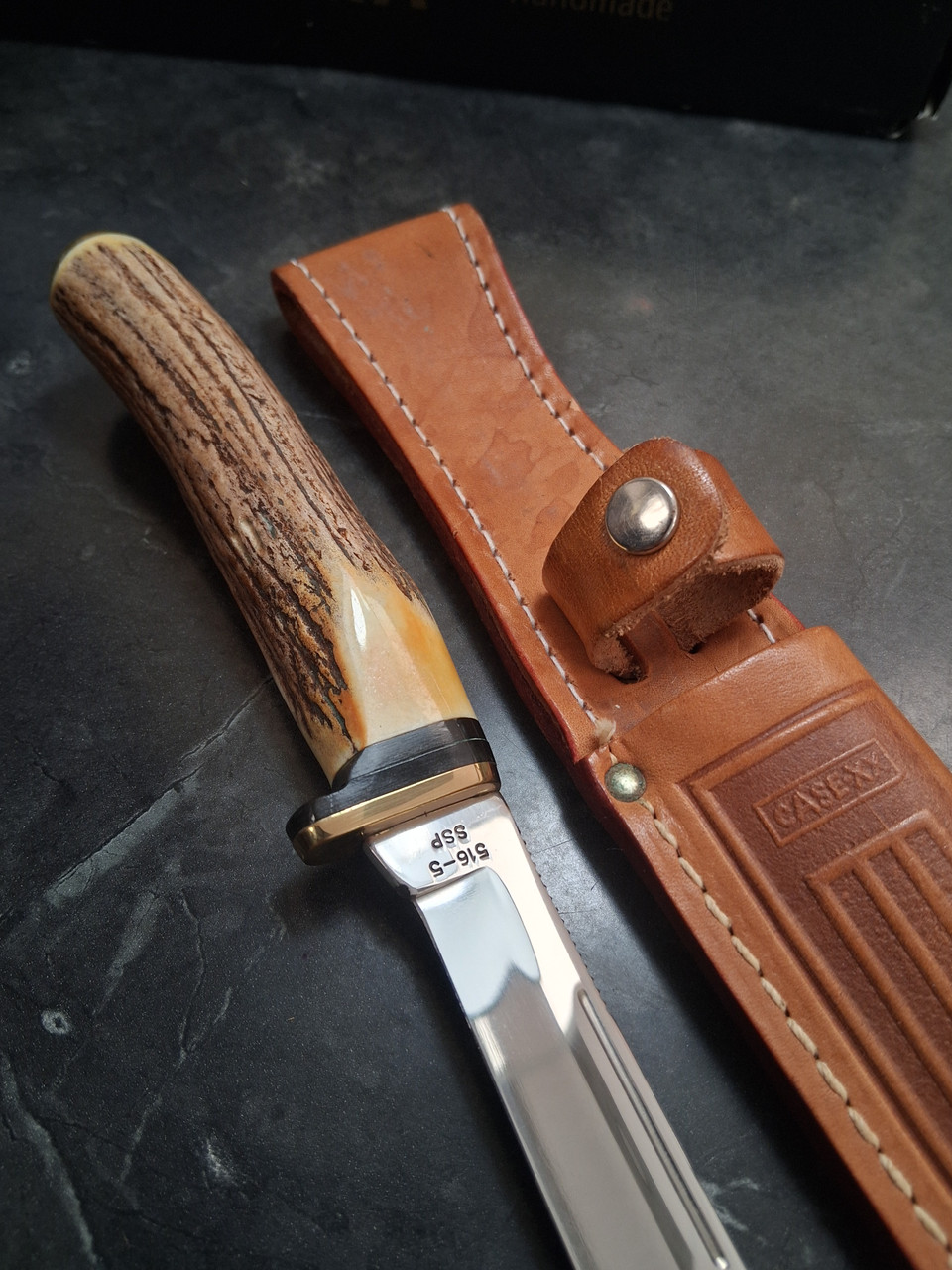 Vintage Case XX 516-5 SSP Stag Handle W / Sheath