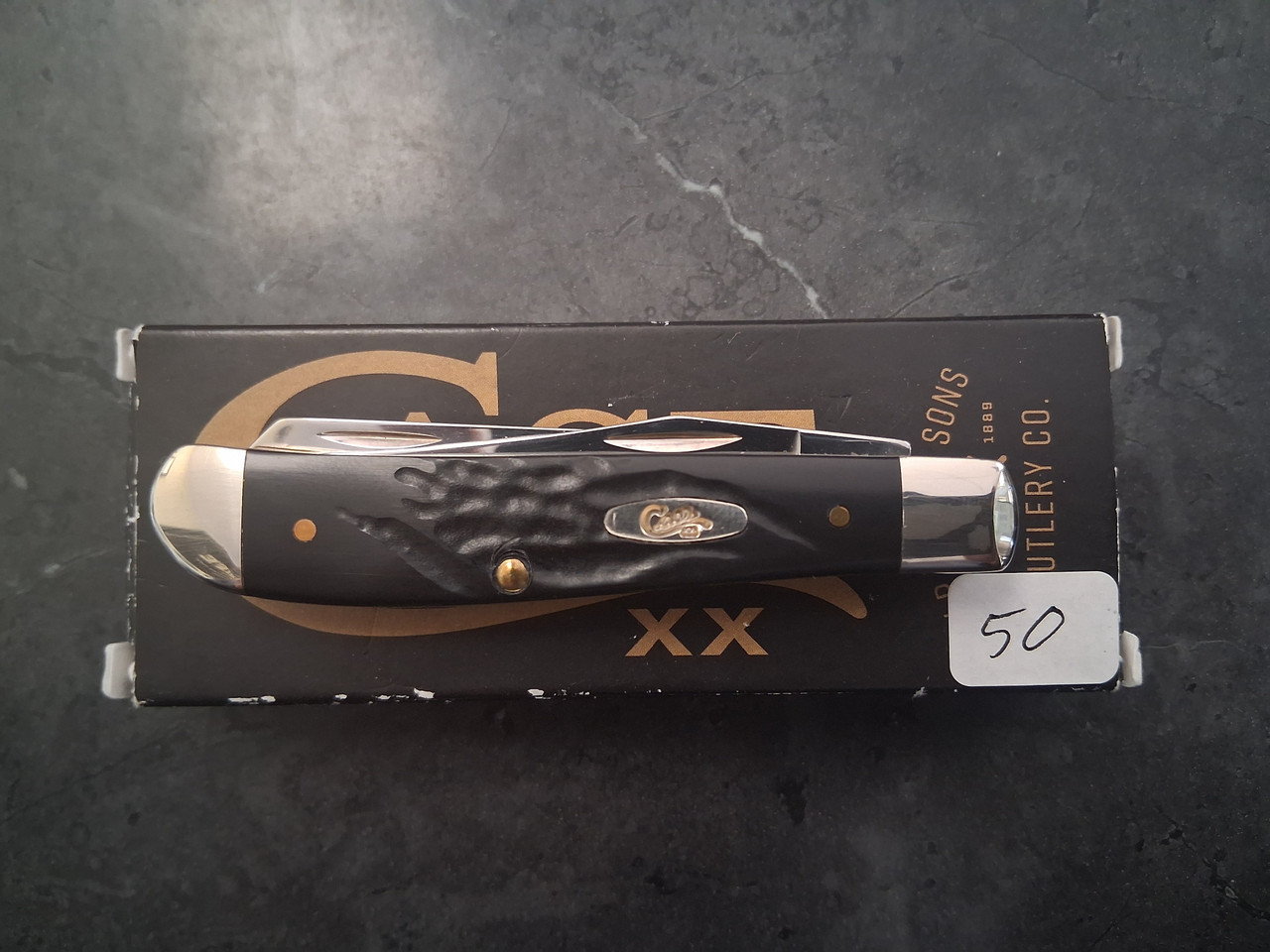 CASE XX 18237 BLACK SYNTHETIC ROUGH JIG MINI TRAPPER - Patriot