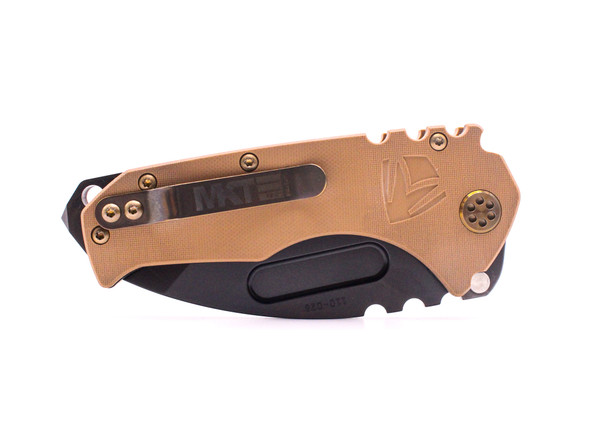 Medford Scout M/P D2 PVD Tanto Blade, Coyote G10 Handles, Bronze HW/Clip