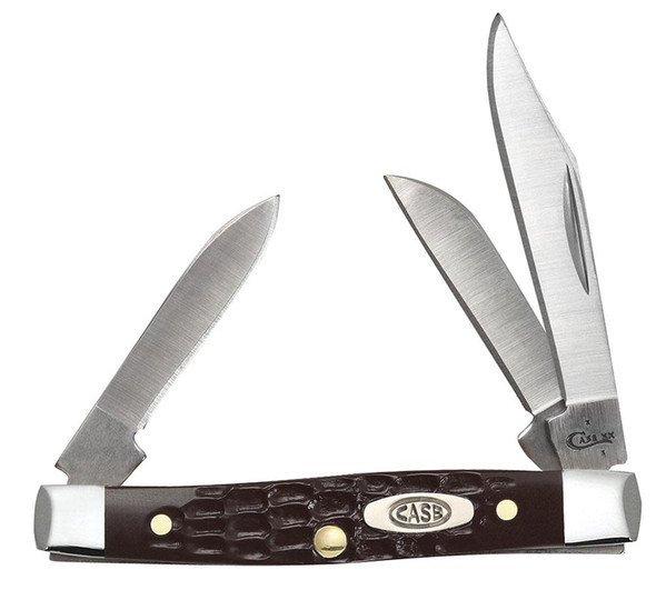 Case Knives 00081 Small Stockman Brown Synthetic Small Stockman