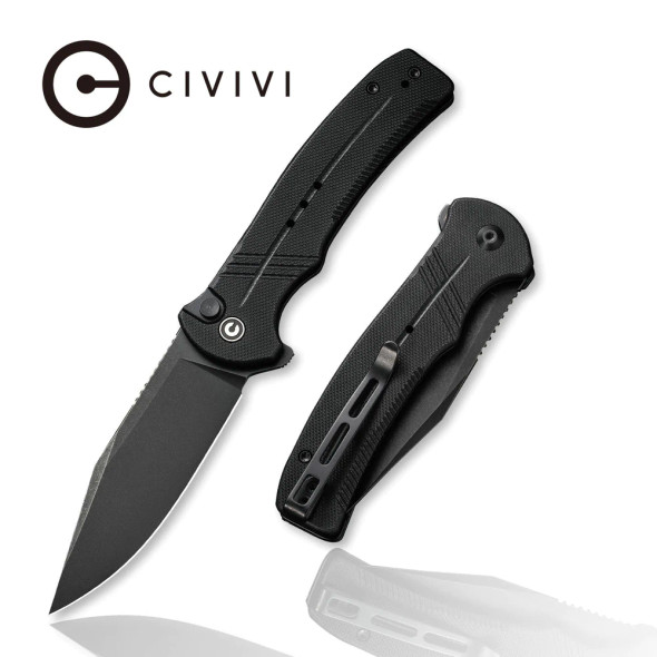 CIVIVI Cogent Flipper & Button Lock Knife G10 Handle (3.47" 14C28N Blade) C20038D-1