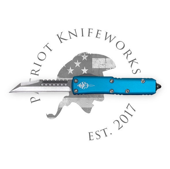 Microtech 719W-10TQS UTX-85 Warhound Signature Series Turquoise Stonewash Standard