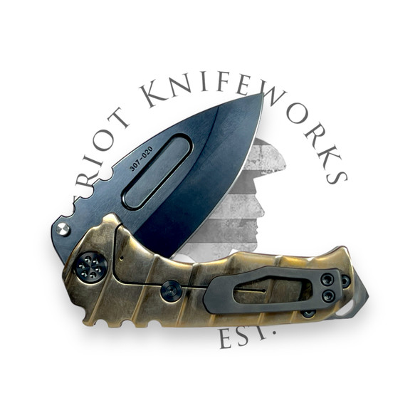 MEDFORD GENESIS T S45VN PVD DP BLADE, SHINY BRONZE RONDED ARMADILLO HANDLES, PVD HW/CLIP, PVD BREAKER