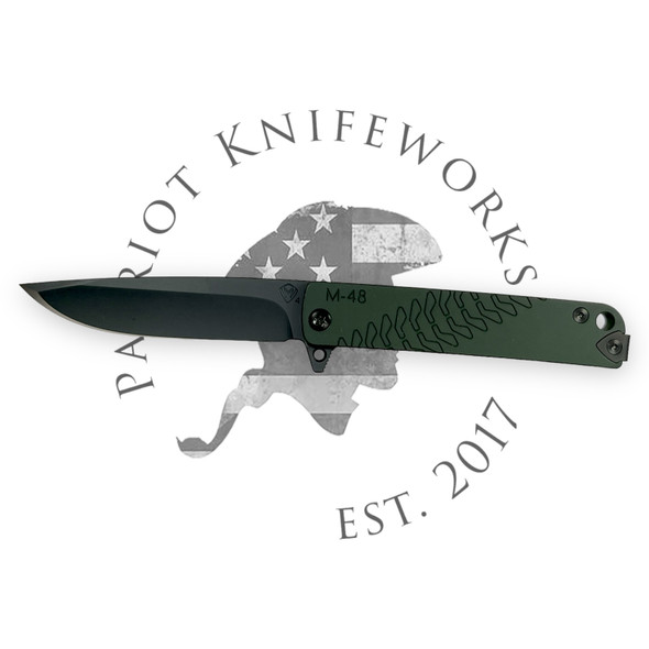 MEDFORD M-48 S45VN DLC BLADE, GREN HANDLE, DLC SPRING, BLACK.DLC HW/CLIP