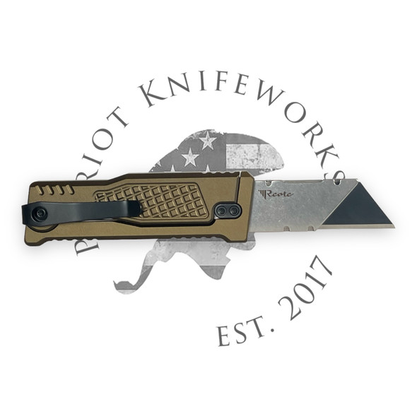 REATE KNVIES EXO-U ALUMINUM HANDLE DIAMOND PATTERN/COPPER FINISH STAINLESS STEEL BLADE