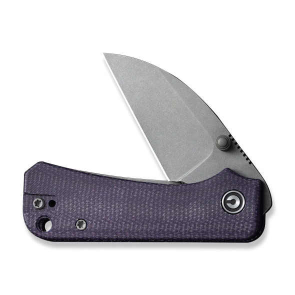 CIVIVI Baby Banter Wharncliffe Thumb Stud Knife Micarta Handle (2.32" Nitro-V Blade) C19068SC-2