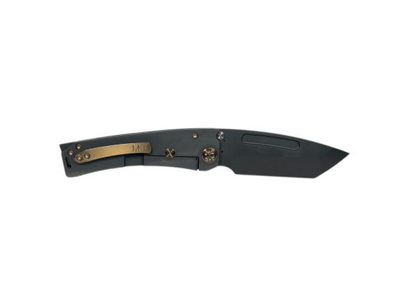 MEDFORD MARAUDER 3V DLC TANTO BLADE, DLC HANDLES, BRASS HW, BRSH/BRASS CLIP. DLC BREAKER
