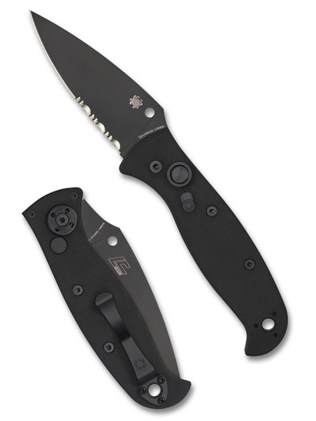 Spyderco C165GPSBBK2 Autonomy™ 2 All Black Plain Edge SERRATED