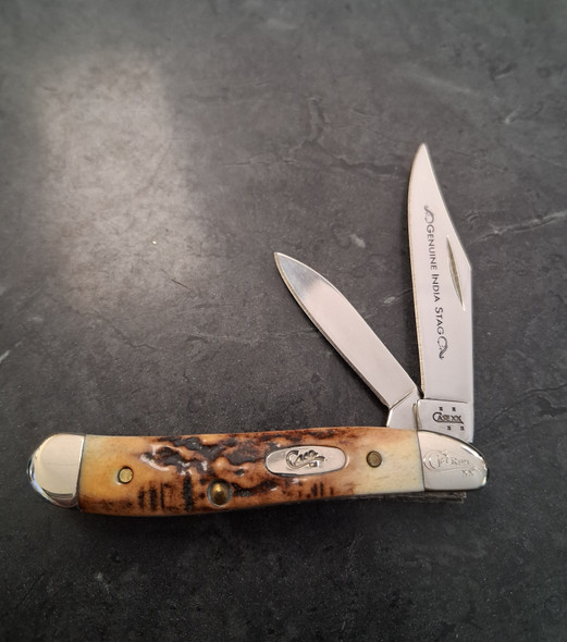 CASE 90048 INDIA STAG 1ST RUN PEANUT BURNT 5220 SS