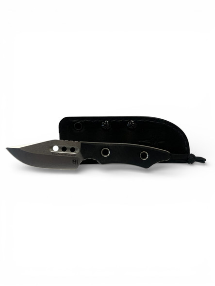 HERETIC KNIVES H065-2A-BLK-G10 KOBOLD STONEWASH STANDARD BLACK G10 HANDLE SCALES