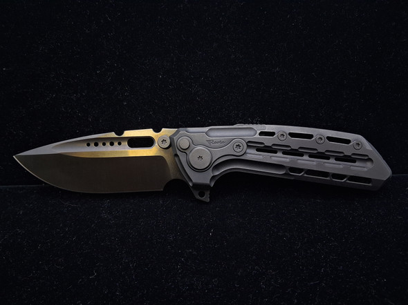 Reate Terminator TX228 - Black DLC Titanium - M390 Black DLC Blade