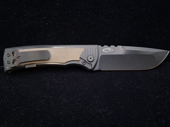 Chaves Knives Redencion 229 Kickstop Drop Point Green Micarta Small Inlay