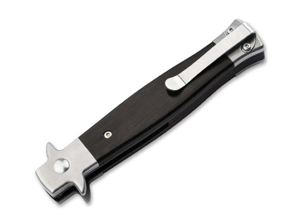 BOKER PLUS 06EX750 STILETTO 3.5" FALSE EDGE EBONY BROWN