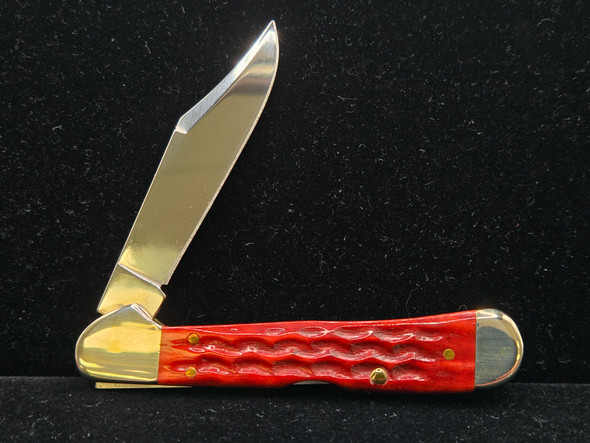 2024 Case XX Pocket Worn Old Red Bone Corn Cob Jig Mini Copperlock 61749 L SS