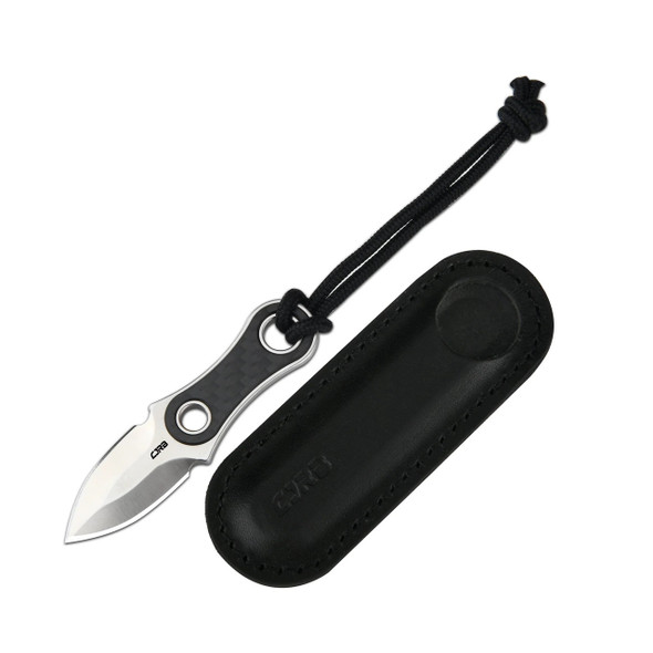 CJRB Knap J1940 AR-RPM9 Steel Blade Carbon fiber Handle Fixed Blade Knives - Carbon Fiber Handle + Black PVD Blade (J1940-BCF)