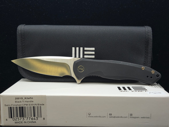 WE Kitefin Flipper Knife, Titanium 2001G