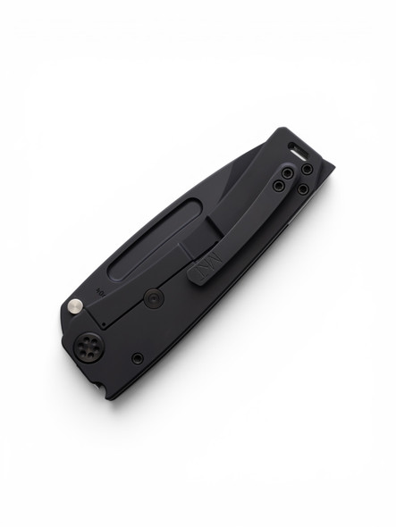 MEDFORD MARAUDER H 3V DLC DROP POINT BLADE, DLC HANDLE, DLC SPRING, BLACK HARDWARE, DLC CLIP