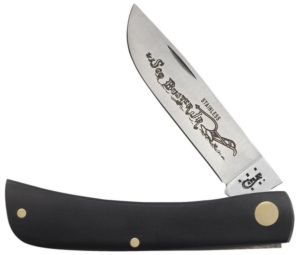 Case Knives 00095 Sod Buster Jet-Black Synthetic Sod Buster Jr®