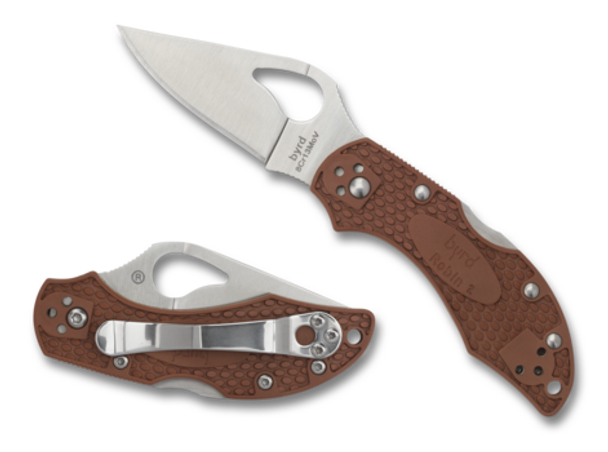 BYRD BY SPYDERCO ROBIN™ 2 FRN - PLAIN BLADE/BROWN HANDLE