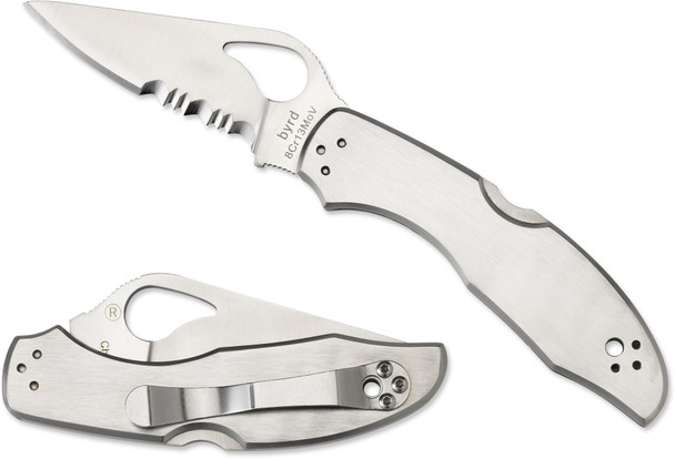 BYRD BY SPYDERCO MEADOWLARK™ 2 STAINLESS COMBO EDGE/STAINLESS HANDLE