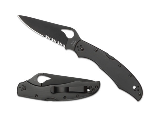 BYRD BY SPYDERCO CARA CARA™ 2 STAINLESS BLACK BLADE - COMBINATION BLADE/STAINLESS HANDLE